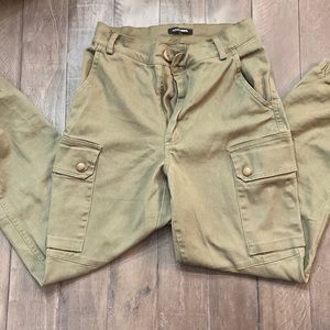 Fashion Nova Cargo Jogger Sage Green